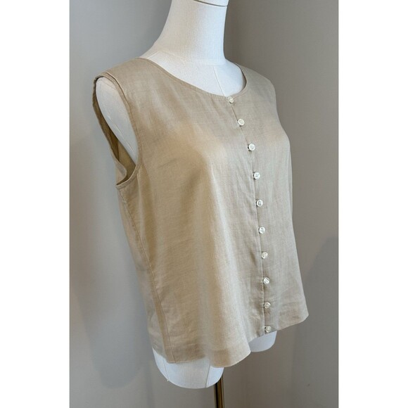 TOTO n KO for Bloomingdale’s Linen 2Pc Set Jacket & Top S/M Neutral Minimalist - Picture 2 of 16